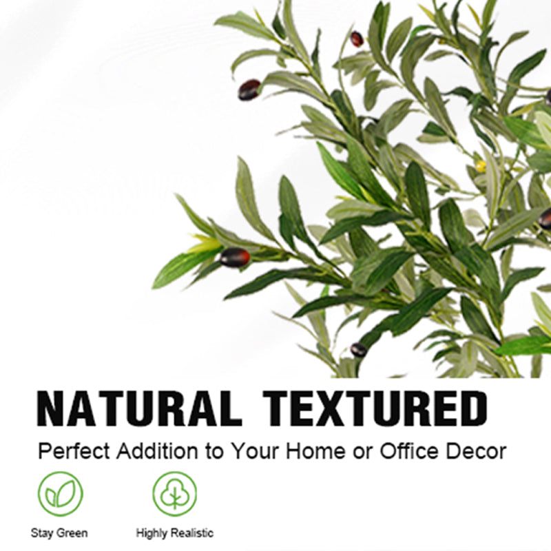 Indoor Plants | Faux Plants | Home Decor | 8FT Artificial Olive Tree(1808 leaves 76 fruits)