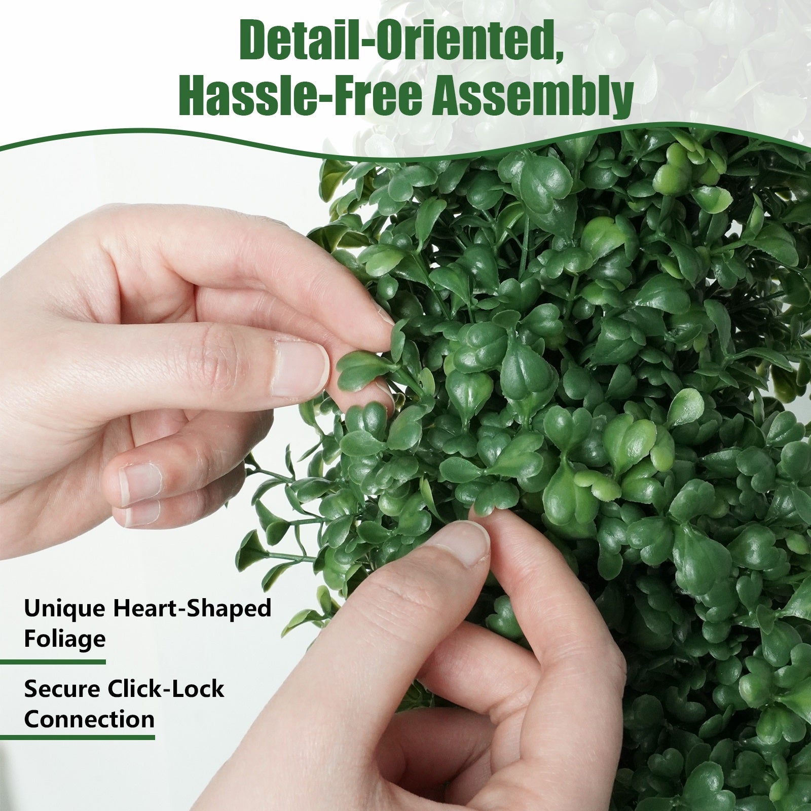 2/3/4FT Artificial Milan Grass Spiral Topiary Tree With Black Pot