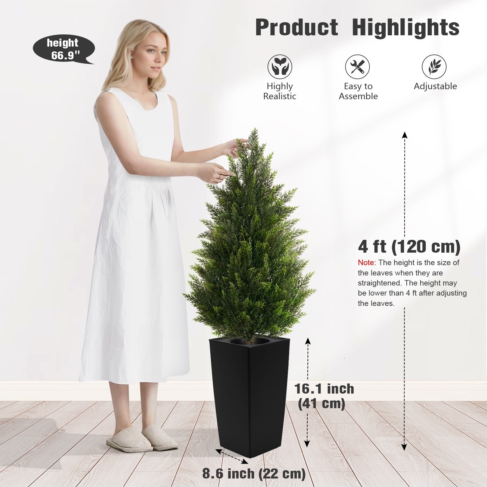 Black Pot with Cedar Trees