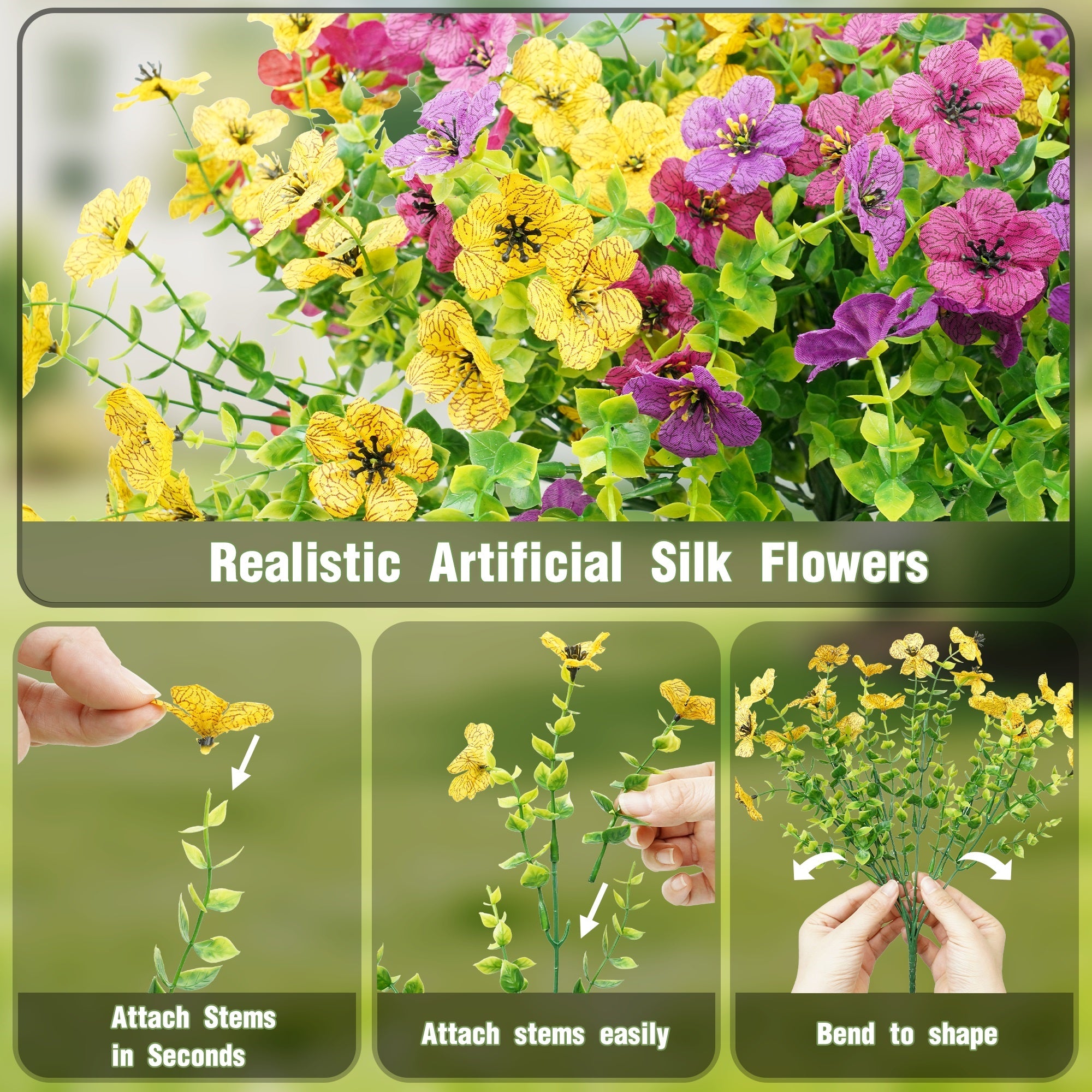 Silk Artificial Violets With Black Pot(Available for purchase on February 24)