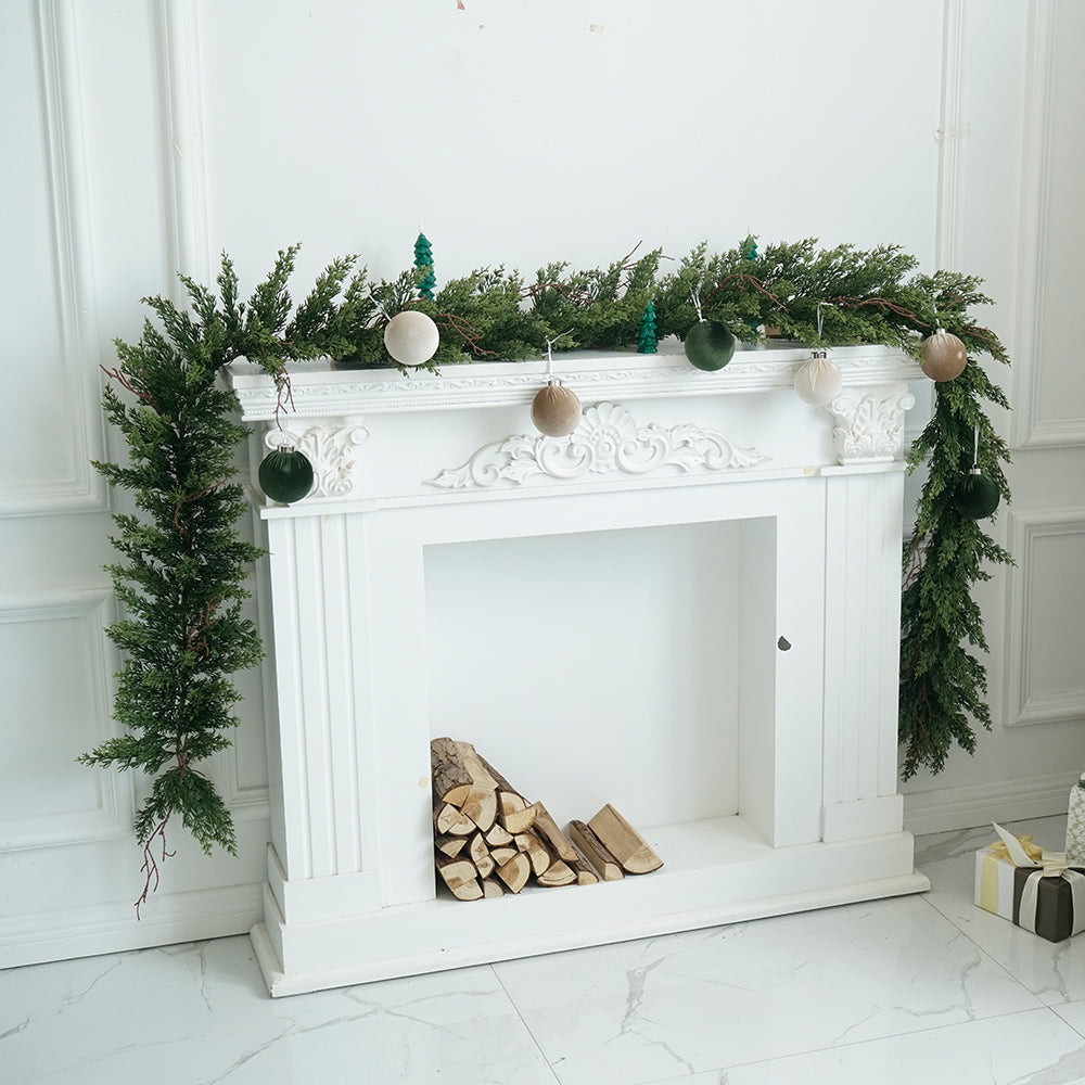 6/9/12FT Natural Touch Cypress Garland(Soft Branches)