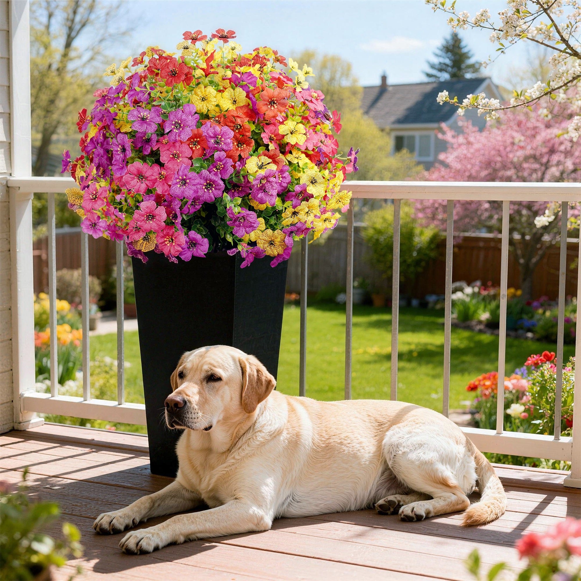 Silk Artificial Violets With Black Pot(Available for purchase on February 24)