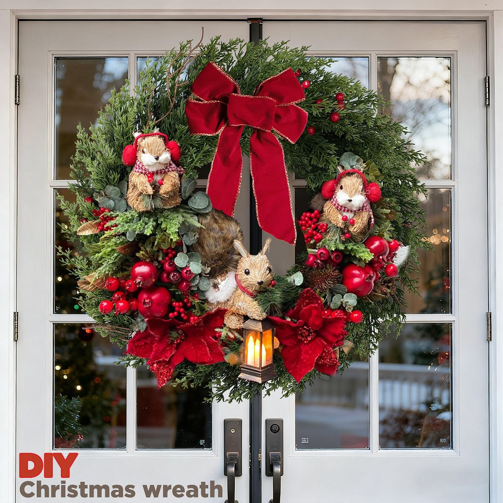 The Holiday 24in Artificial Berry Wreath/Dead Branch Wreath(Cypres Foliage)