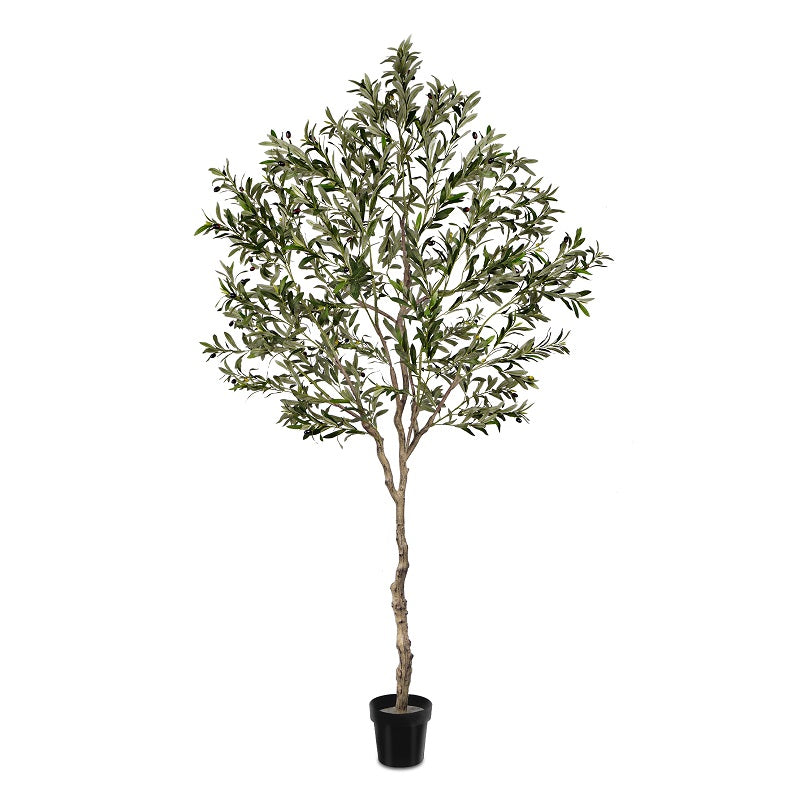 Indoor Plants | Faux Plants | Home Decor | 8FT Artificial Olive Tree(1808 leaves 76 fruits)