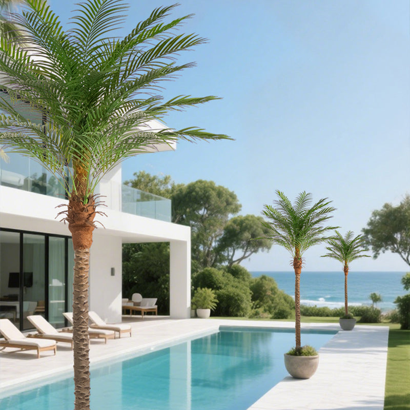 7/8/9 FT UV Protected Artificial Tropical Palm Tree(Light not included)