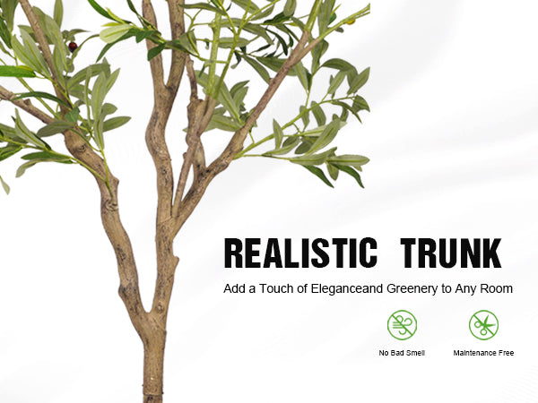 Indoor Plants | Faux Plants | Home Decor | 8FT Artificial Olive Tree(1808 leaves 76 fruits)