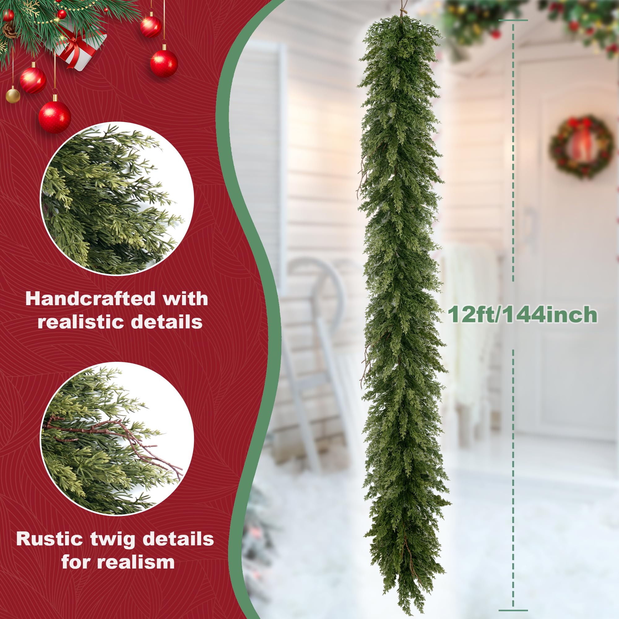 3/4FT 2Pack The King of Christmas trees(Cypress Trees)