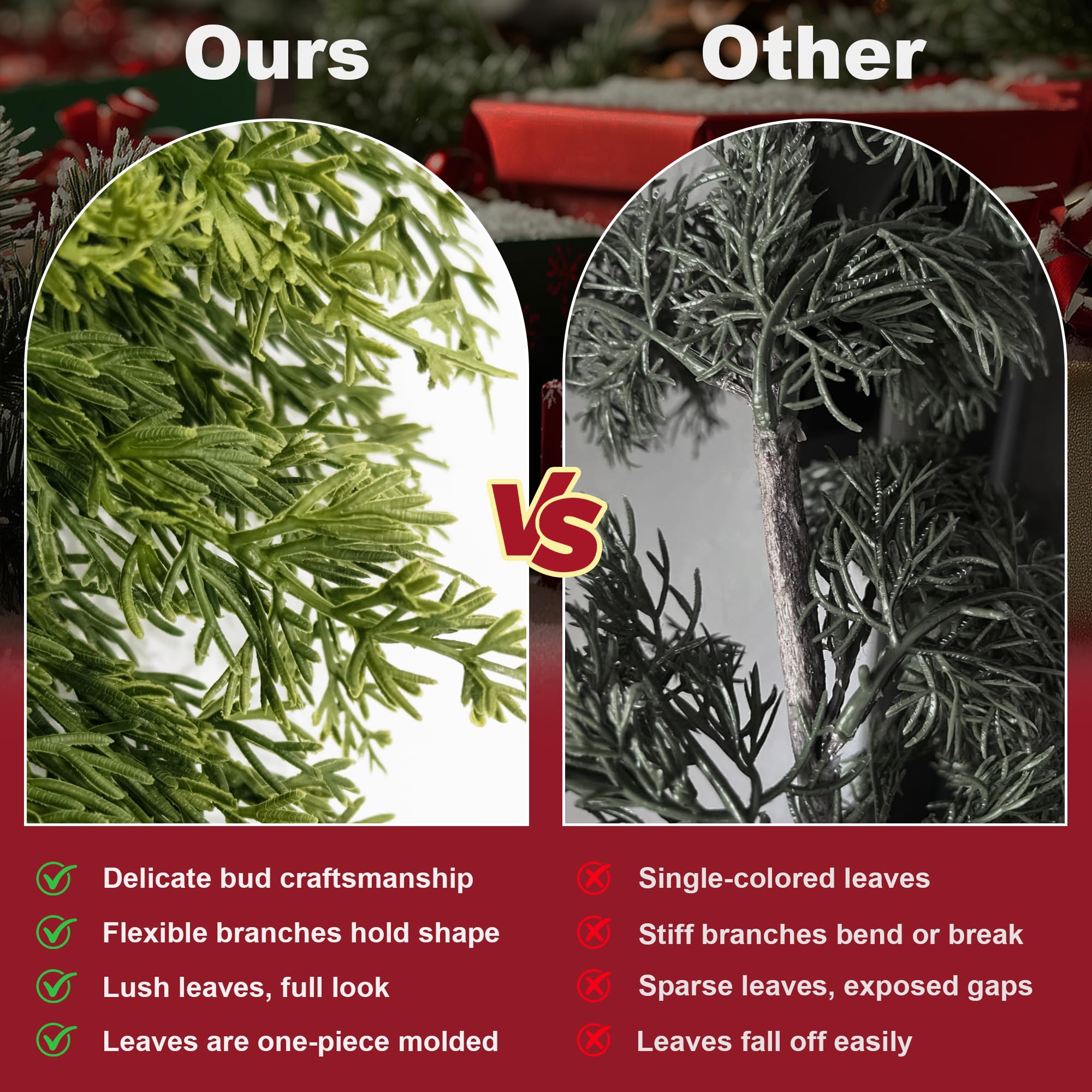 3/4FT 2Pack The King of Christmas trees(Cypress Trees)