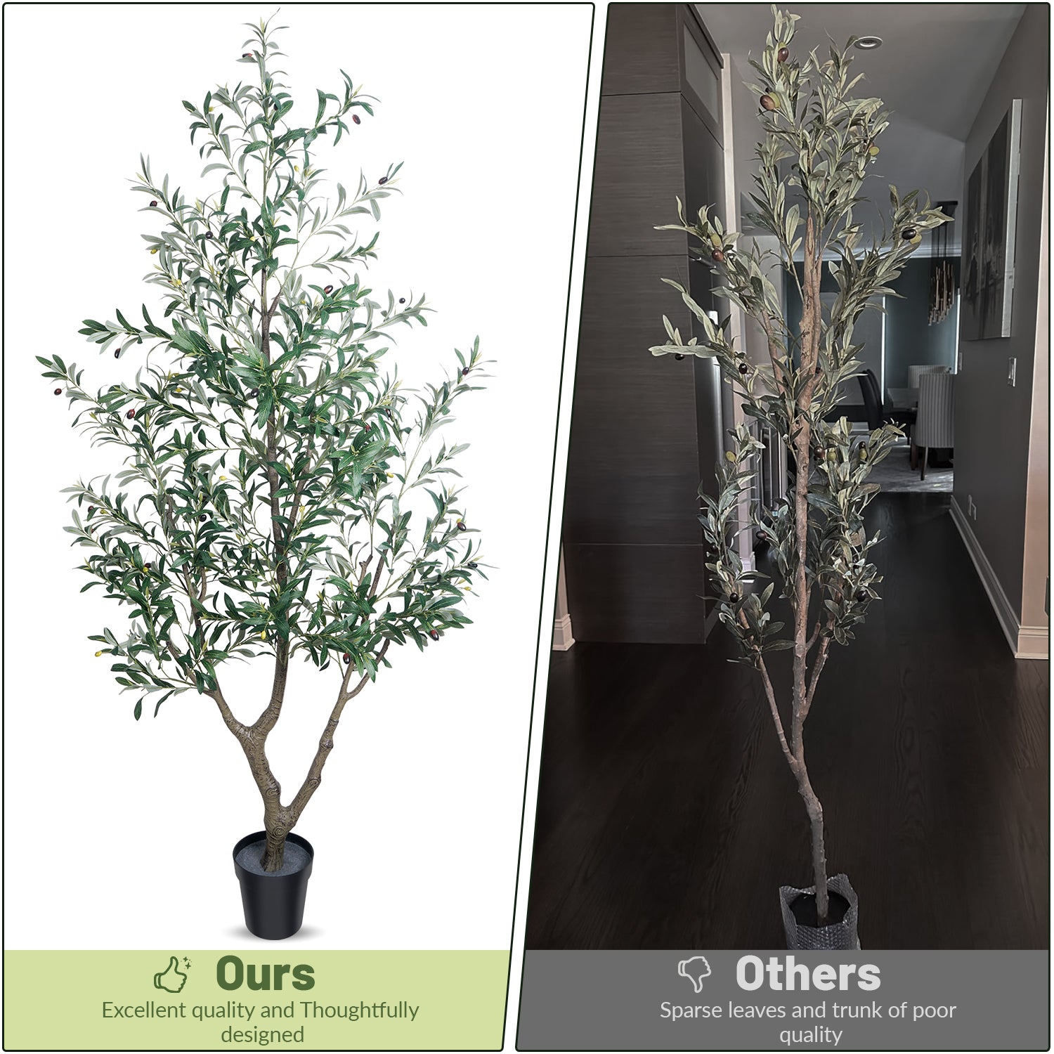 6/7FT Artificial Branched Dense Olive Trees
