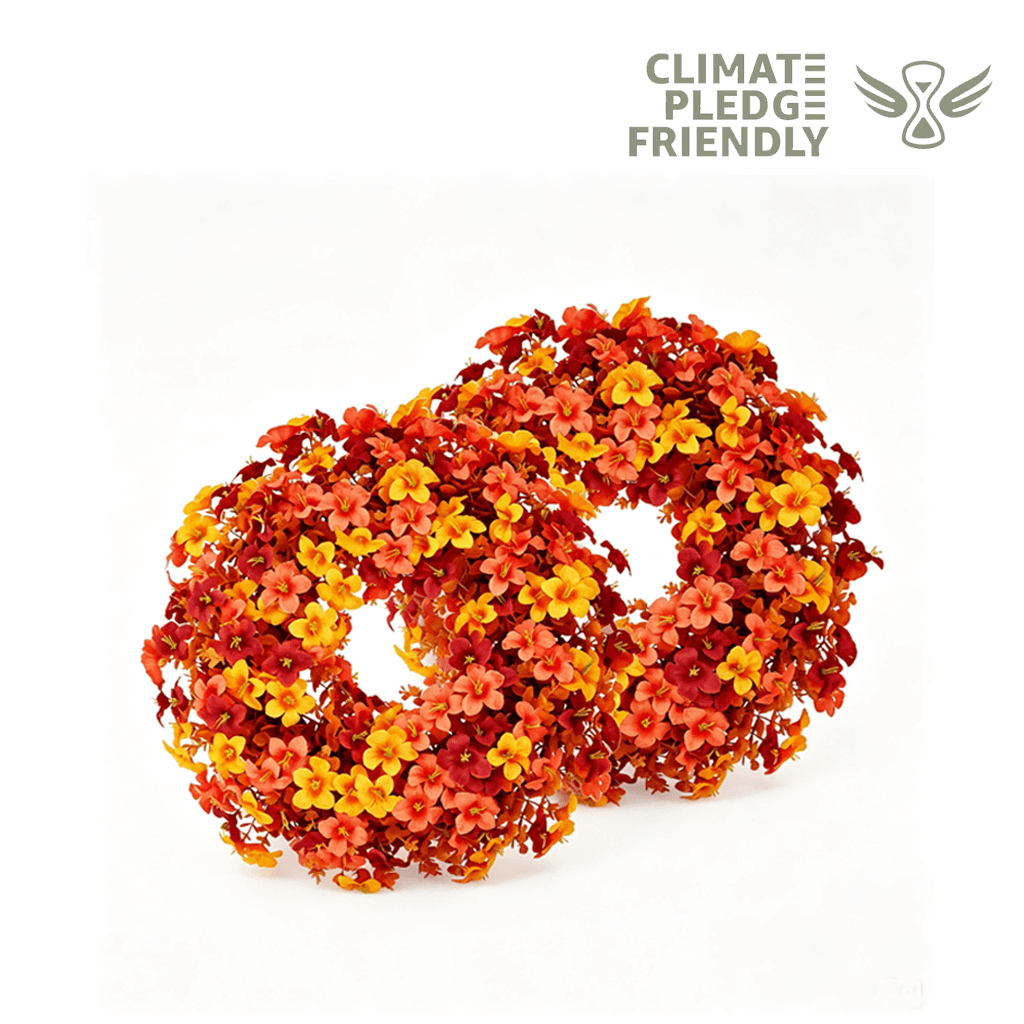 22" Artificial Autumn Morning Glory Wreath