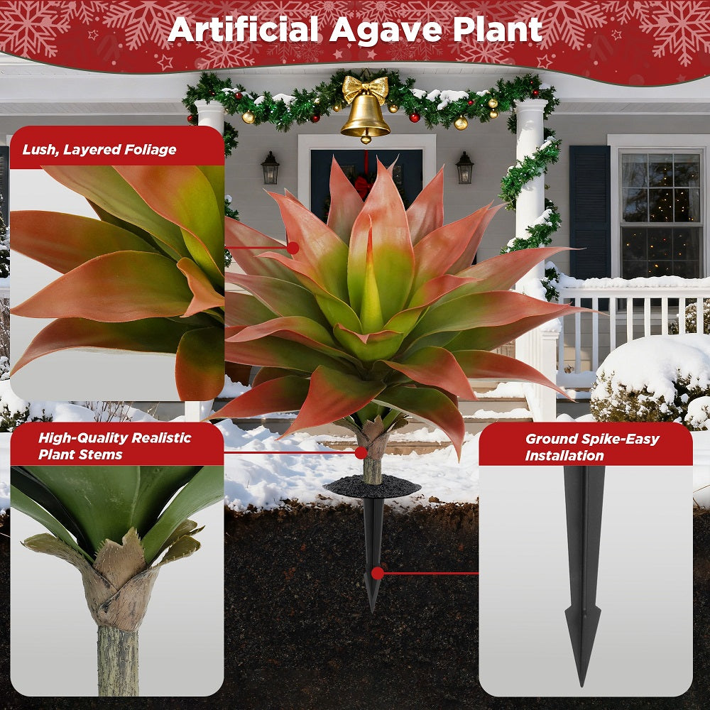3-step installation | 2' Artificial Upright Agave Plants-Vitalismo
