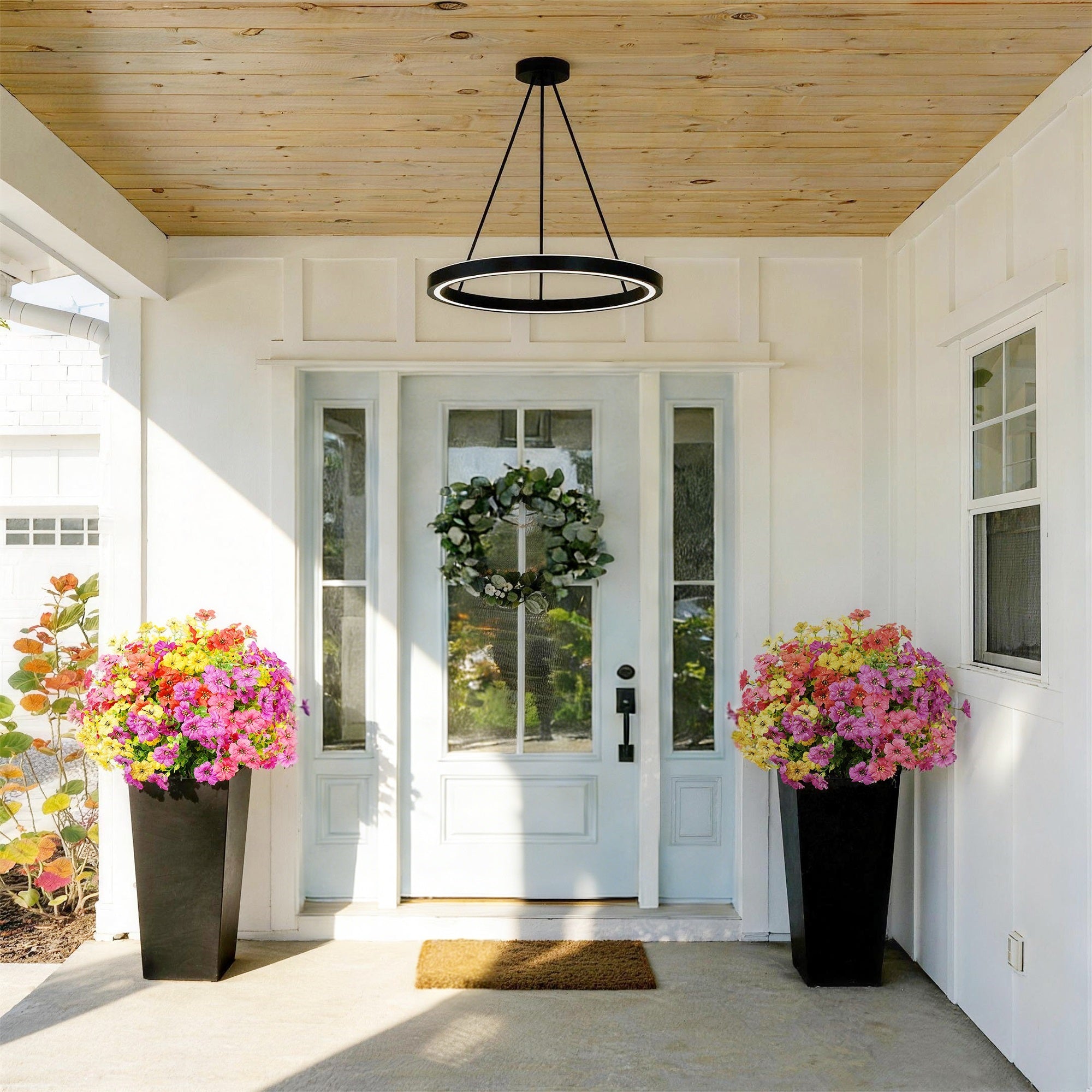 Silk Artificial Violets With Black Pot(Available for purchase on February 24)