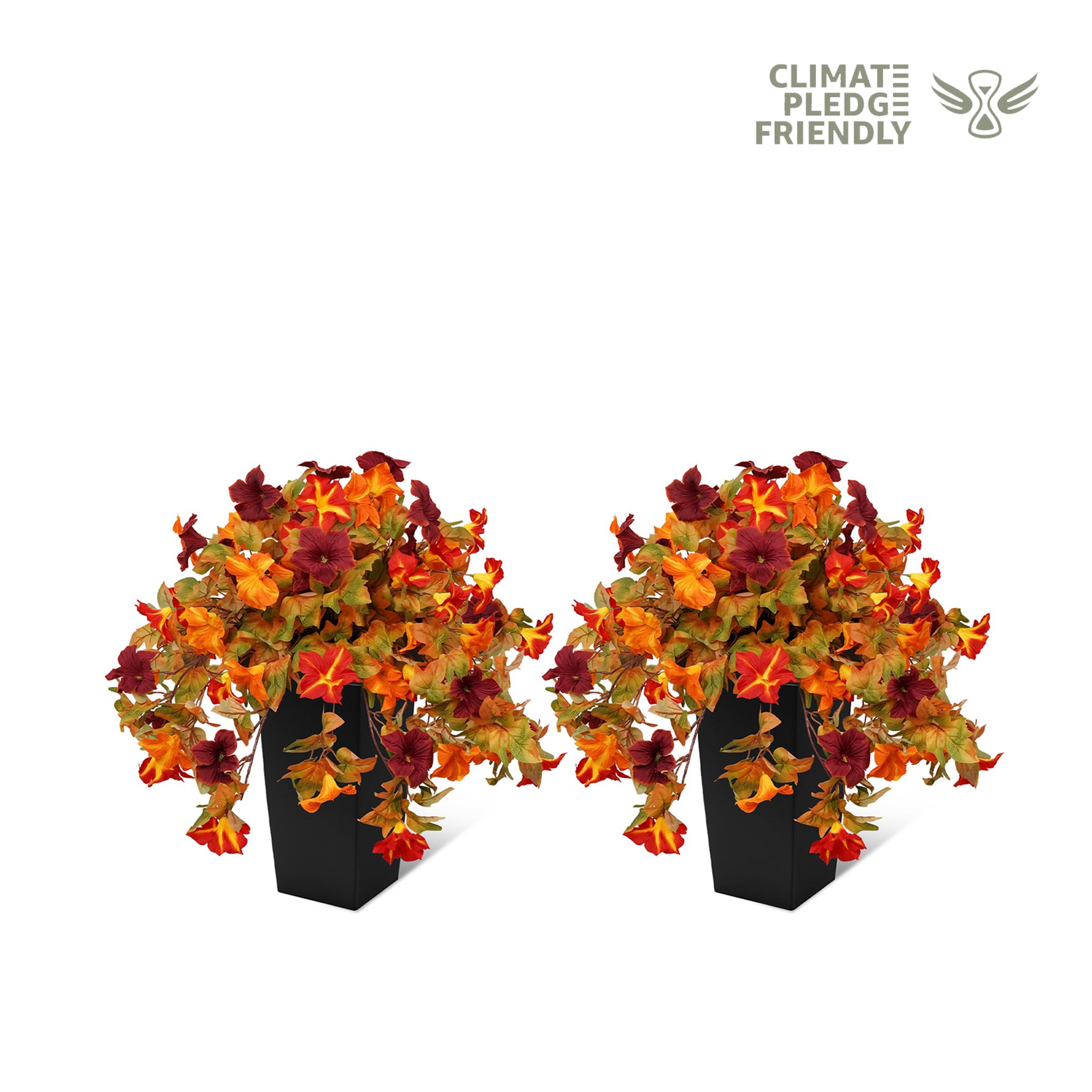 2' Artificial Fall Morning Glory Plants