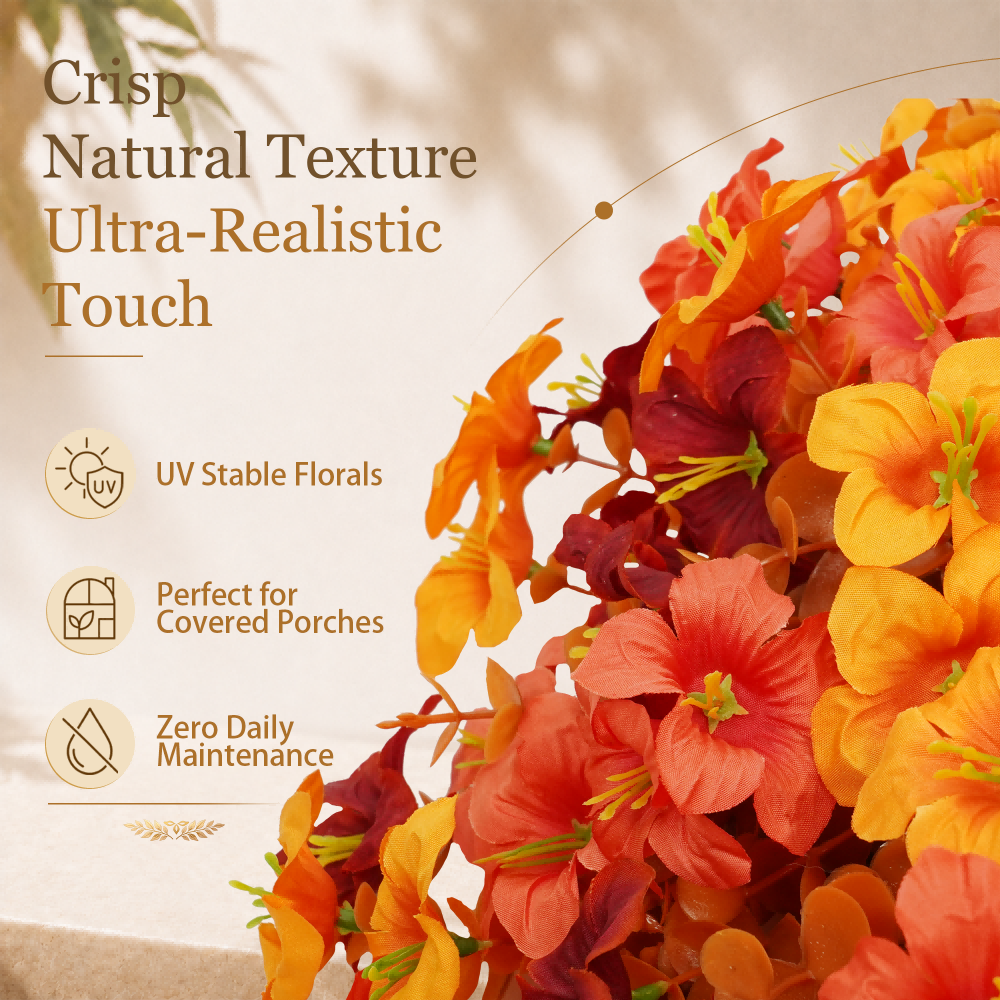 22" Artificial Autumn Morning Glory Wreath