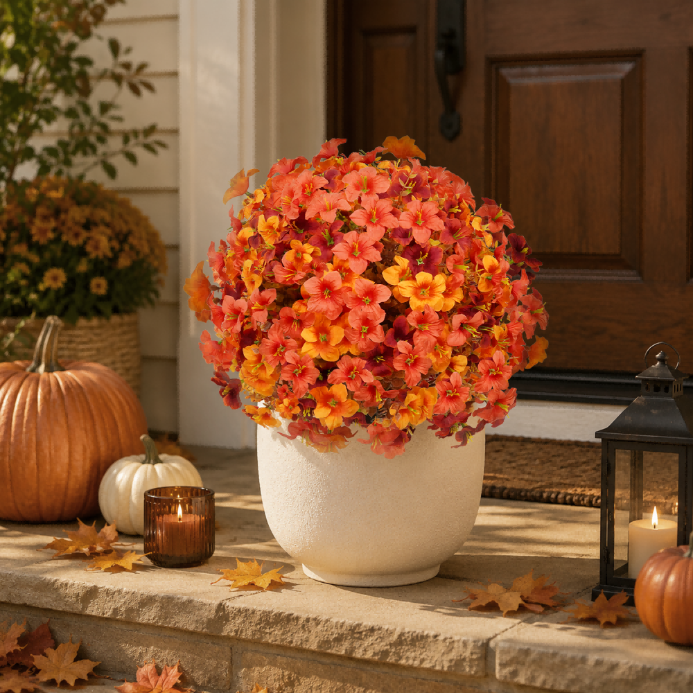 1.8' Artificial Fall Morning Glory Topiary Stakes