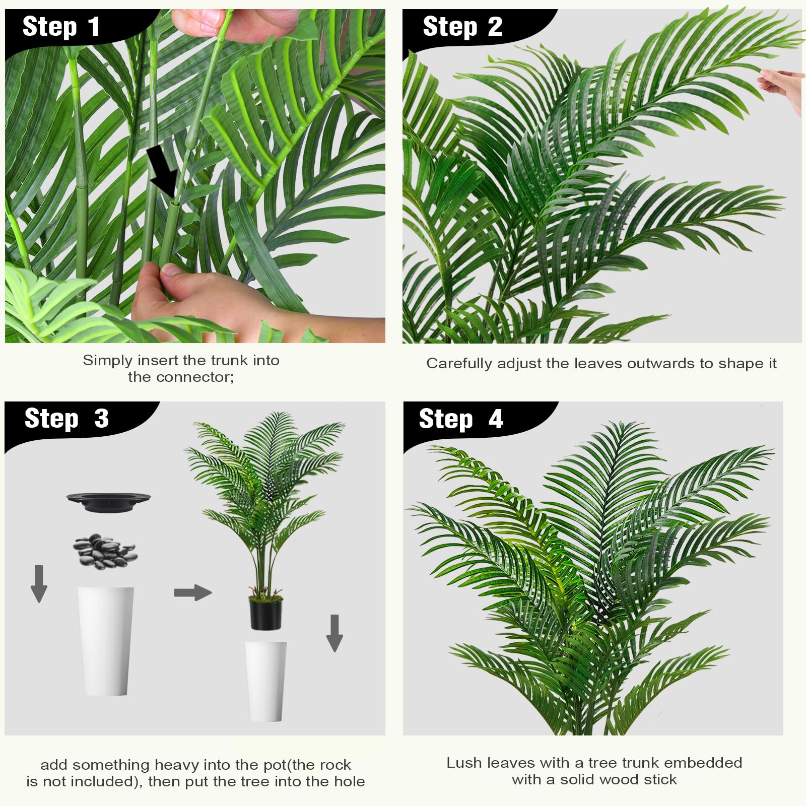 faux Palm trees