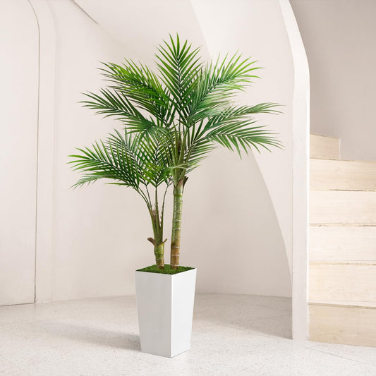 Indoor Plants | Faux Plants | Home Decor | 5FT Artificial Palm Tree(With White Plastic)